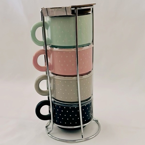 Sheffield Home / 4~Espresso Mugs With Holder - Picture 7 of 7